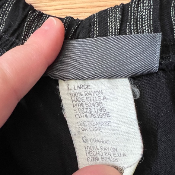 Comfy elastic loose striped pants - size Large - Picture 3 of 4